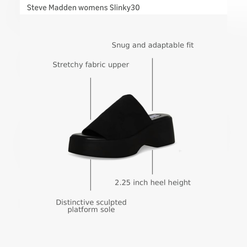 Steve Madden women's slinky 30 platform sandals - Like New 🖤 - Picture 8 of 9
